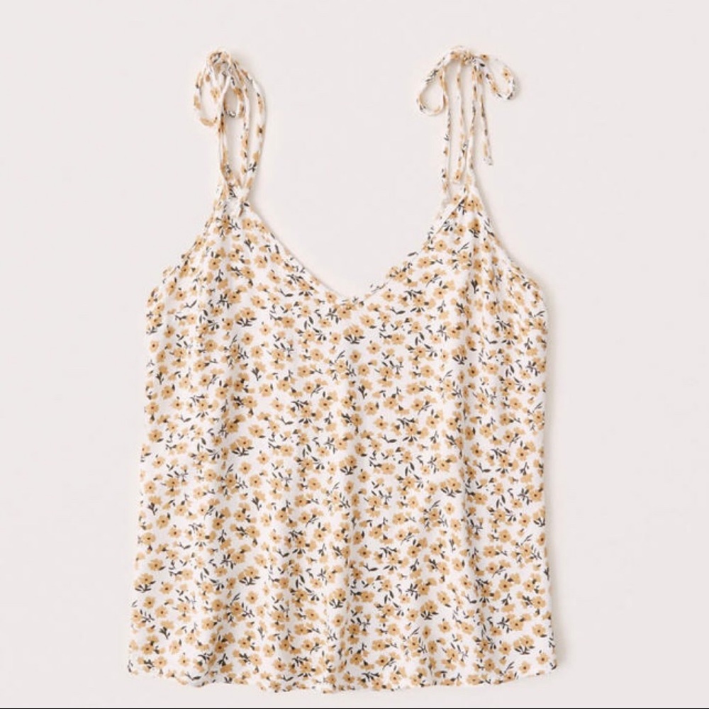 Abercrombie and Fitch ditsy floral tie strap tank
